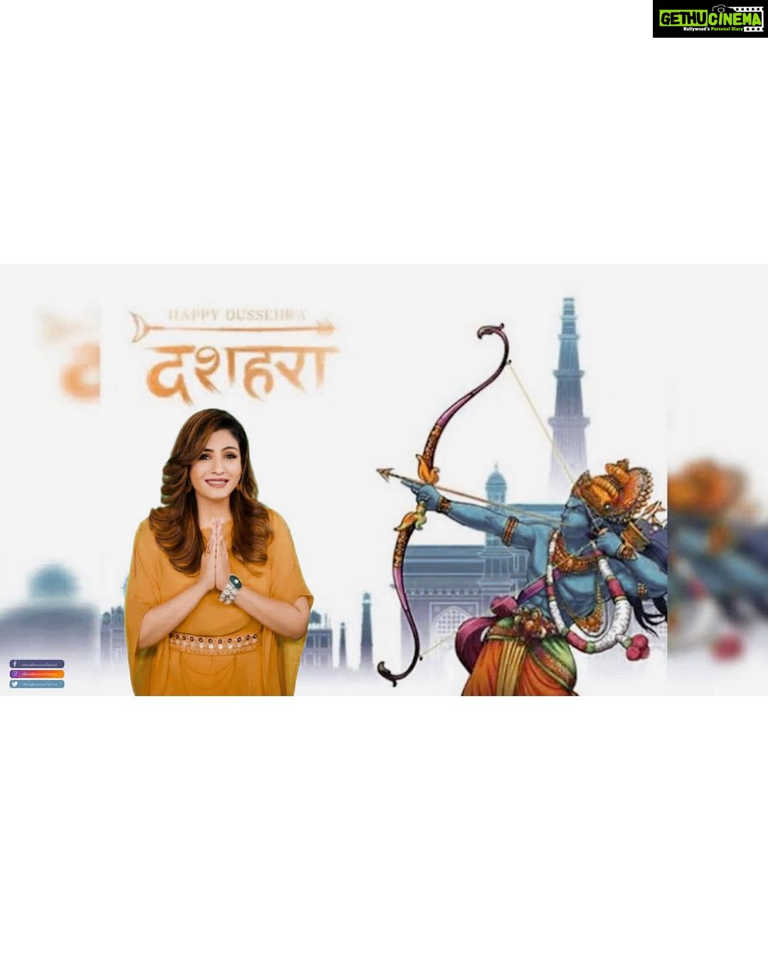 Raveena Tandon Instagram - #jaishreeram आप सभी को दशेरा की हार्दिक शुभकामनाएँ 🙏🏻🎉🕉️🎉🙏🏻