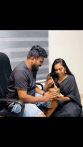 Rebecca Santhosh Instagram - My surprise girl 👧 
@rebecca.santhosh 
.
#2ndweddinganniversary #7yearsoflove