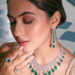 Reem Shaikh Instagram – Styled in the breathtaking emerald and diamond jewels for the royal bride in you. 
A treat for exquisite taste and allure. 
Dive into the world of luxury with our stunning emerald and diamond collection. 
  Unveiling 

  THE WEDDING AFFAIR

  by

  @Jawahriioffical

Makeup @sachinmakeupartist1
Stylist @styledby_khushboorajoriya
Photographer @thebhupeshkalal
Production – @rayyroomfilms