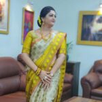 Rekha Krishnappa Instagram - Yellow for the season 🤟🏻💖 #sareedraping #sareelove #sareecollection #sareefun #sareetime #sareefashion #sareeaddict #sareelover Chennai, India
