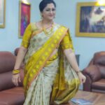 Rekha Krishnappa Instagram - Yellow for the season 🤟🏻💖 #sareedraping #sareelove #sareecollection #sareefun #sareetime #sareefashion #sareeaddict #sareelover Chennai, India