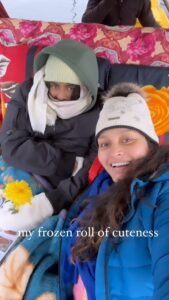 Renu Desai Instagram - It was Aadyas wish to go to Kashmir for the snow and now the sentiments are a little different😂