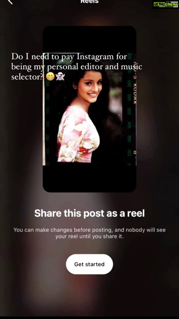 Renu Desai Instagram - From an old post we get a readymade reel with music and editing ready to post🤪😁 instagram AI making life easy🎉