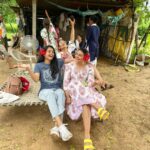Riddhi Kumar Instagram - What a lovely time it has been and thank you Maria for hosting us at your ancestral place in Kapadwanj. This house is almost like a Wada but a quirky sky blue one at that. We understood and lived through an entirely different culture and the sweetest people. I’ll always remember Rubina didi 💕 I understood that life just like a thal is served with oscillation-al mithas and kharaas. That I’m lucky enough to be surrounded by such incredible, smart, sweet and badass women and go on my first girls trip with them. From knitting down our afternoons to midnight wine goss and making mehendi from scratch. And later applying it in a hurry because I have to go back and roaming around with dried leaf paste on my feet, but the experience cannot be missed. I also had the privilege to eat traditional bohri food wherein each dish takes more than a day to be prepared and oh! What taste✨ and to see the beautiful architecture of the village while sipping onto some tangy marble soda 🥤 Thank you @serendipitous_zemblanity for hosting us in the best manner. And @srushtisirsath please move in with me asap? 💍 @azrabhagat tech me handloom! @anushasinghania lovely meeting you💕 Kapadwanj, India