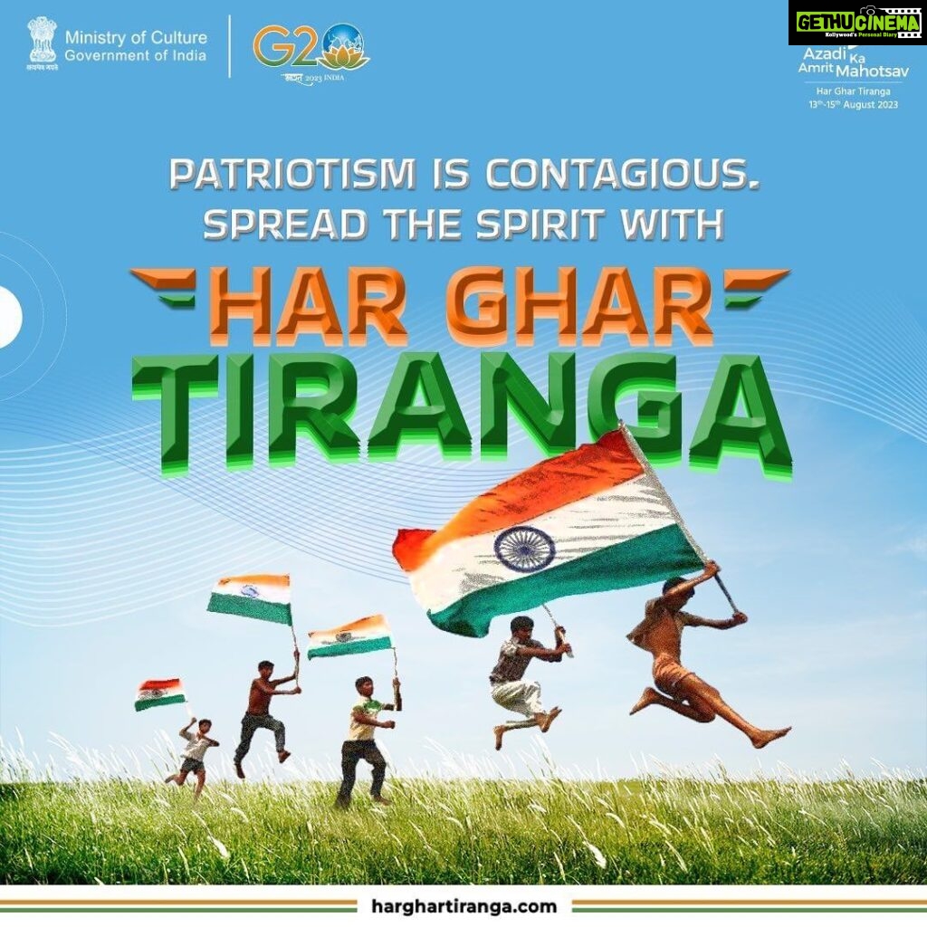 Rishab Shetty Instagram - Unite in the spirit of #IndependenceDay by once again ensuring your participation in #HarGharTiranga! Fly our pride & honour the sacrifice of our #freedom fighters. Upload selfies with Tiranga on harghartiranga.com @AmritMahotsav