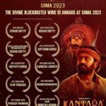 Rishab Shetty Instagram - ಜನರ ಮನ್ನಣೆಯಿಂದ ಸಿಕ್ಕ ಪ್ರೀತಿಯೇ, ಕಾಂತಾರದ ಯಶಸ್ಸಿಗೆ ಕಾರಣ, ಸೈಮ ಅವಾರ್ಡ್ಸ್ ನಲ್ಲಿ ಅತ್ಯುತ್ತಮ ನಿರ್ದೇಶನ, ಪಾಥ್ ಬ್ರೇಕಿಂಗ್ ಸ್ಟೋರಿ ಹಾಗು ಅತ್ಯುತ್ತಮ ನಟ,ನಟಿ, ಖಳನಟ, ಹಾಸ್ಯನಟ, ಸಂಗೀತ ನಿರ್ದೇಶಕ, ಗಾಯಕ, ಸಾಹಿತಿ ಸೇರಿದಂತೆ ಒಟ್ಟು ಹತ್ತು ಪ್ರಶಸ್ತಿ ಗಳನ್ನು ಪಡೆದಿದೆ. ಮನ ತುಂಬಿ ಬಂದಿದೆ, ಜವಾಬ್ದಾರಿ ಹೆಚ್ಚಿಸಿದೆ. ನಿಮ್ಮ ಪ್ರೀತಿ, ಆಶೀರ್ವಾದ ಹೀಗೇ ಇರಲಿ. ಈ ಎಲ್ಲಾ ಯಶಸ್ಸನ್ನು ದೈವ ನರ್ತಕರು, ಅಪ್ಪು ಸರ್ ಹಾಗೂ ಕನ್ನಡಿಗರಿಗೆ ಸಮರ್ಪಣೆ. "Kantara" continues to receive an abundance of love to this day. Receiving 10 SIIMA awards was an incredible honor. With even greater strength, love, and blessings, let's embark on the journey for part 2. @vkiragandur @hombalefilms @sapthami_gowda @hombalegroup @aafilms.official @chaluvegowda @b_ajaneesh @actorkishore @kantarafilm #SIIMA2023 #KANTARA #A23SIIMAWeekend #SouthIndianAwards