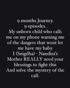 Ritabhari Chakraborty Instagram - Thank you all for your lovely wishes. I am Snigdha, Me and my husband Ritam Roychowdhury are happy to announce that am PREGNANT. Need your love and blessings to fight and save my child. 15th October i am coming on @addatimes_ with my web Debut - fight of a mother and an unborn child in solving mystery after mystery like no other story ever. You will keep guessing till the end till you solve it. 
Adapted from Sayantani Putatunda’s book Nandini - produced by @surinderfilms - Directed by Mir Falak - 9 months - 9 episodes - Who is Nandini? 
@addatimes_ @surinderfilms @nispalsingh 

#AddaEkhonJomjomat #Addatimes2023 #adda #NewSeries #ThisPuja #ProudOfMyNandini #puja2023