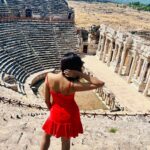 Riya Suman Instagram - Marvelling at this natural wonder of Pamukkale! It’s not ice btw, it’s calcium carbonate 🤗 Pamukkale - Cotton Castle, Turkey