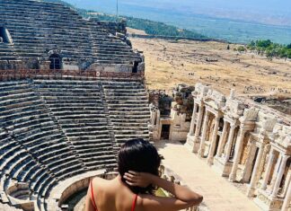 Riya Suman Instagram - Marvelling at this natural wonder of Pamukkale! It’s not ice btw, it’s calcium carbonate 🤗 Pamukkale - Cotton Castle, Turkey