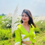 Rooqma Ray Instagram - Subho Saptami 🤍💚🤍💚 #instagram #insta #instagood #instafashion #instamood #instalike #instalove #durgapuja #green #naturelovers #travelphotography #roadtrip #rooqmaray Kasibugga, Andhra Pradesh, India