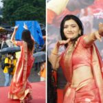 Ruchira Jadhav Instagram - दहिकाला २०२३ ❤️‍🔥 When GRACE meets Playfullness ☺️ PS. Call it whatever.. #ruchirasays I call it ‘Being in the moment’✨✨ Never ever miss those moments where you feel you can make yourself smile ! Smile..laugh..Dance… do whatever… Live a little more everyday 🫶🏻 #YouarePrecious Wearing: @mysilklove @liiyanna_designs #RuchiraJadhav #Festival #Event