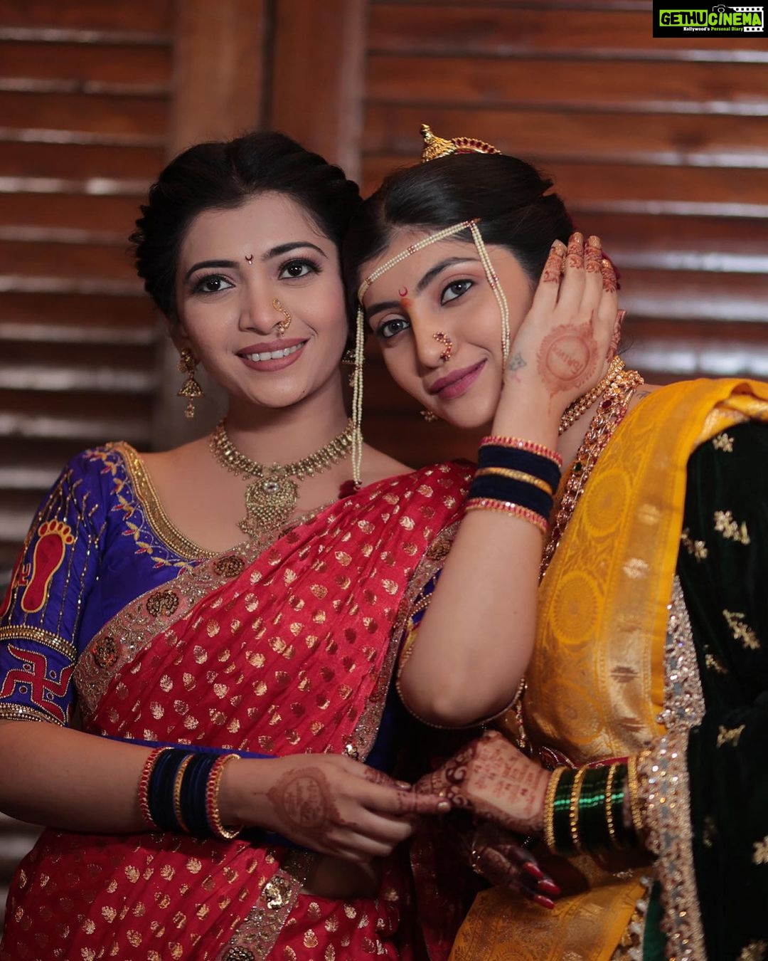 Ruchira Jadhav Instagram - Happy रक्षाबंधन माझी छकू ❤️ Yes, I find my happiness in yours but it is also true that I miss you every second here in our home and hate the fact that you are not here with me ! If I’m ever blessed with SuperPower, I’ll change few things from the current Marriage System to make sure that sisters don’t depart in a way that one has to crave for other’s love, feel and touch ! 🪶🫶🏻 #didisays I love You ♥️ #बंधन ✨