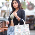 Ruchira Jadhav Instagram - I couldn’t get enough of RUCHIRA.. so grabbed RJ too🙈🖤 Grab the exclusive customised bags with your name at @in_voguish_india ✨ #RJstyle #fashion