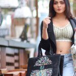Ruchira Jadhav Instagram - I couldn’t get enough of RUCHIRA.. so grabbed RJ too🙈🖤 Grab the exclusive customised bags with your name at @in_voguish_india ✨ #RJstyle #fashion