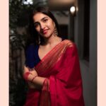 Rukmini Vasanth Instagram - ❤️‍🔥❤️‍🔥❤️‍🔥 Saree: @thenalme Blouse: @maayarangdesignstudio Photo courtesy: @vasukikarkone and @chethna_k ✨
