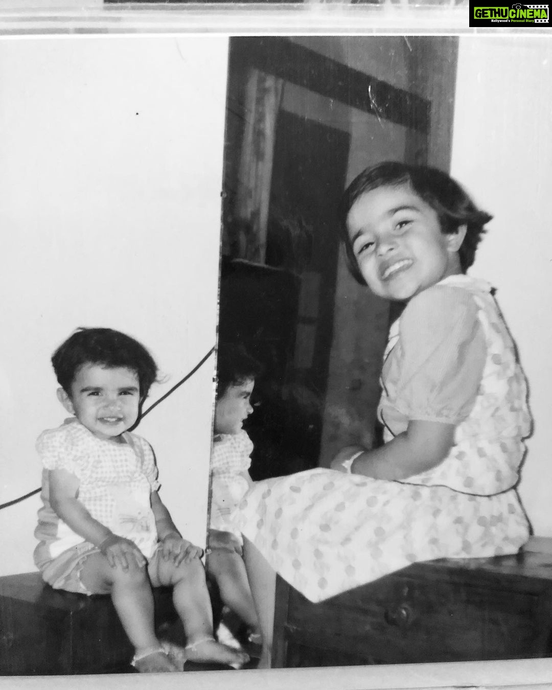 Rukmini Vasanth Instagram - simpler times 👯♀️🐒🐒 sillier sisters