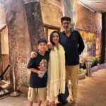Rupali Ganguly Instagram - Dhanatrayodashi ki hardik shubhkamnaein 🙏🏻 From me and mine to you and yours ❤️🙏🏻 #diwali #dhanteras #family #festival #indian #rupaliganguly #rudranshverma #ashwinverma #anupamaa #jaimatadi #jaimahakal Thank u for this gorgeous outfit Outfit courtesy @thedotdiary @thedottstyle Outfit by @karaj_jaipur