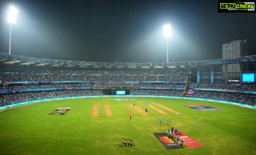 Sachin Tendulkar Instagram - The entire Wankhede Stadium was illuminated in blue to celebrate 'One Day 4 Children.' Legends gathered to convey the message of equality. Let’s give every child: - the chance to play - the chance to dream - the chance to be treated equally #INDvSL #oneday4children
