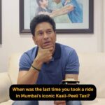 Sachin Tendulkar Instagram - Ek Mumbaikar ki ek Kaali-Peeli kahaani…. Thank you for all the memories! 🚕
