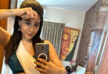 Sakshi Agarwal Instagram - Embracing the purity of white in every frame. ✨📷 #SareeStories #abs #sareelove #whitesaree Chennai, India