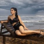 Sakshi Agarwal Instagram - Sunkissed and beach-ready in this fabulous black mesh dress . #stylishvibes #beachglam #fashionvibes #styleinspo . Pic : @gk_.photography._ Hmua: @murugeshmakeup_hair @shalini_hairartist Location: @icchennai Retouch: @editors_desktop @jonnyjd5 Chennai, India