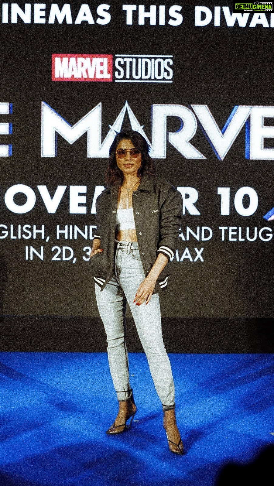 Samantha Instagram - This was so much fun!! I’ve been a #CaptainMarvel fan right from the first movie and I’m super grateful to be a part of this awesome experience for #TheMarvels and launch an exclusive video for Indian fans 😍 @marvel_india PS: Advance Bookings Open Now for this Diwali Entertainer!!! I’ve got mine, have you got yours? 😉