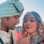 Samarth Jurel Instagram - #niknaaz ki #udaariyaan ♥️✈️ Shaadi mein zaroor aana. 👰‍♀️🤵 #sonakshibatra #samarthjurel #colorstv