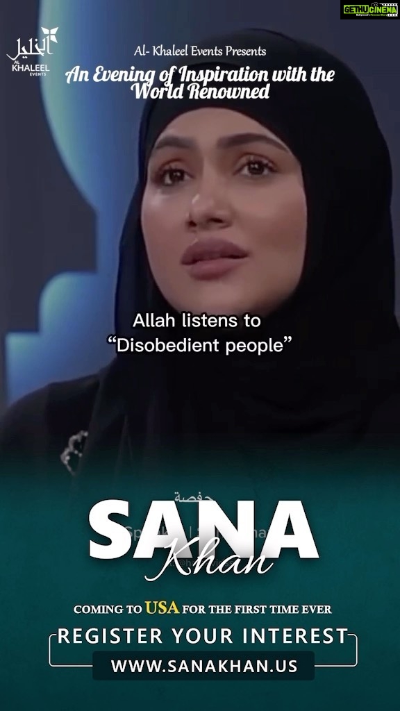 Sana Khan Instagram - USA 🇺🇸 Sana Khan is coming to you for the VERY FIRST TIME EVER! Get ready to learn all about Her Journey from Bollywood to Islam! Hosted by @alkhaleelinstitute Events , in partnership with @ilmukcharity for an exclusive evening of inspiration! Register you interest NOW: www.sanakhan.us or see Link in our bio! Coming to a City Near You!! 👀 #usa #sanakhan #events #chicago #dallas #houston #newyork #usa🇺🇸 #bollywoodtoislam @sanakhaan21 @anas_saiyad20