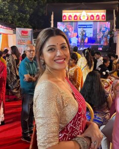Sanchita Banerjee Instagram - My look for Ashtami evening ❤️🧿😇🤗😘
Thanks Vidya for designing this beautiful saree @vidyamourya096 

#festival #durgapuja #positivity #love #smile #instagood #fun #beautiful #instadaily #ootd #cute #actorslife #sanchitabanerjee #picoftheday #mumbai #indiandresses #beauty