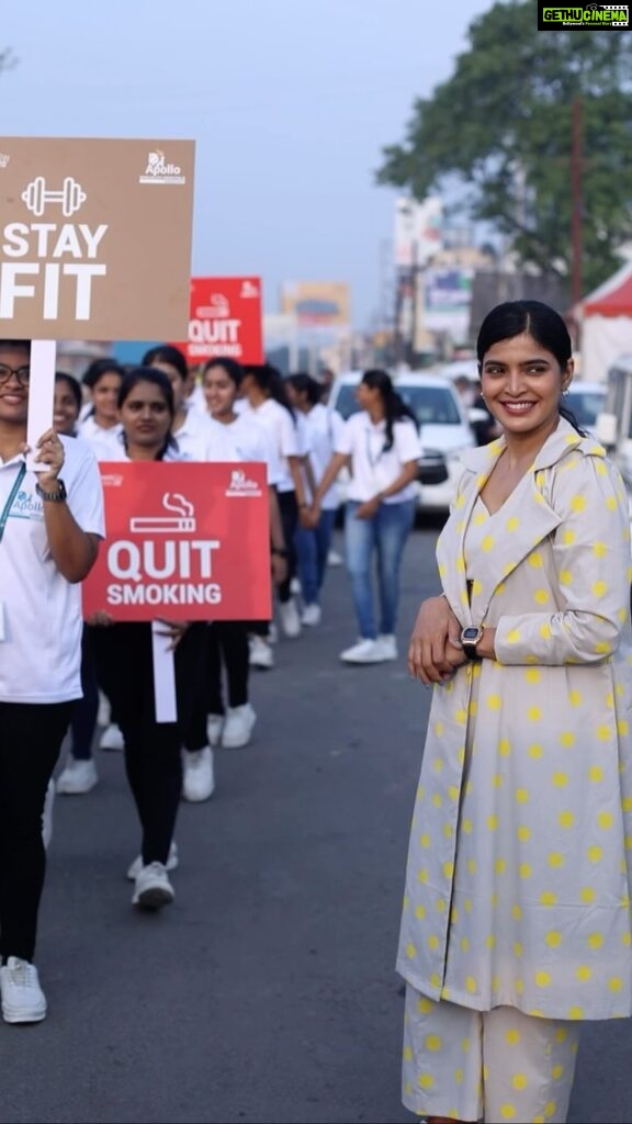 Sanchita Shetty Instagram - On world Osteoporosis Day. Apollo Speciality Hospital’s organised a walkathon on world Osteoporosis Day to Create awareness to have healthy bones. Wonderful to be part of this special cause. Thanks for having me As a Special celebrity Guest speaker. Along with Mr.Shankar IPS, ADGP Commissioner police & Orthopedic Surgeon Dr Jambu. Event : World Osteoporosis day cause @theapollohospitals @apollo_chennai Cloths : @miya_designers VC : @aaronprince_photography #worldosteoporosisday #apollo #apollohospitals #healtybone #healthylifestyle #goodhealth #goodlife #sanchita #sanchitashetty #spreadlovepositivity ❤