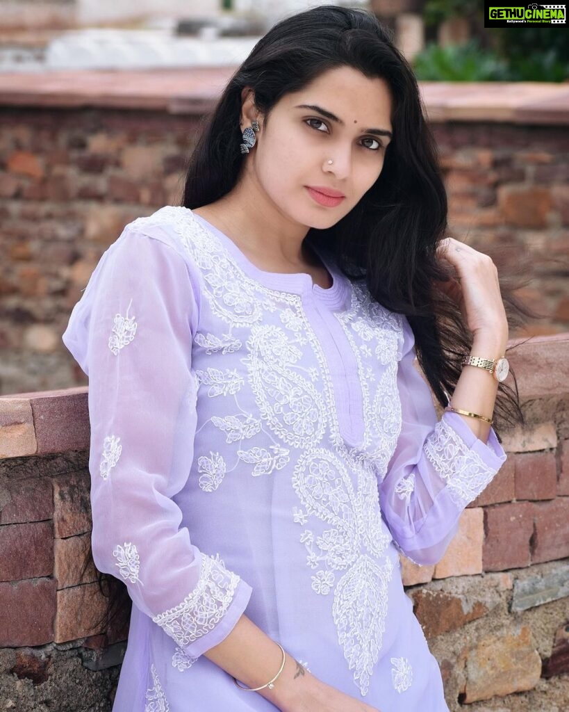 Sangeetha Bhat Instagram - “The hardest challenge is to be yourself in a world where everyone is trying to make you be somebody else.” #sangeethabhat #actressforever #lucknowichikankarikurtis Badami, Pattadkal, Aihole