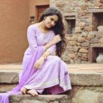 Sangeetha Bhat Instagram - "The art of life is to know how to enjoy a little and to endure very much." #sangeethabhat #sangeethabhatsudarshan #actressforever #lilacsalwarsuit #wadaaihole #aihole #pattadakal #badami Badami, Pattadkal, Aihole