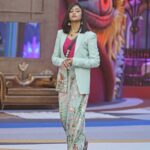 Sangeetha Sringeri Instagram - In every corner of the BigBoss house, her elegance commands attention. Are you looking at her too? 👁️ Big Boss streaming on @colorskannadaofficial and @officialjiocinema outfit : @sheekline #BBK10 #SangeethaSringeri #HappyBigboss #VoteForSangeetha #ColorsKannada #JioCinemas #Trending #BigBossKannada