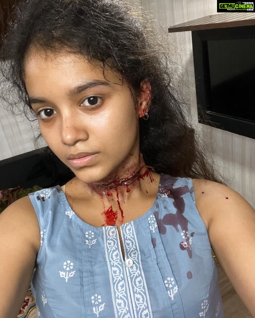 Sanjana Tiwari Instagram - Blood Bath at Iraivan sets 🩸