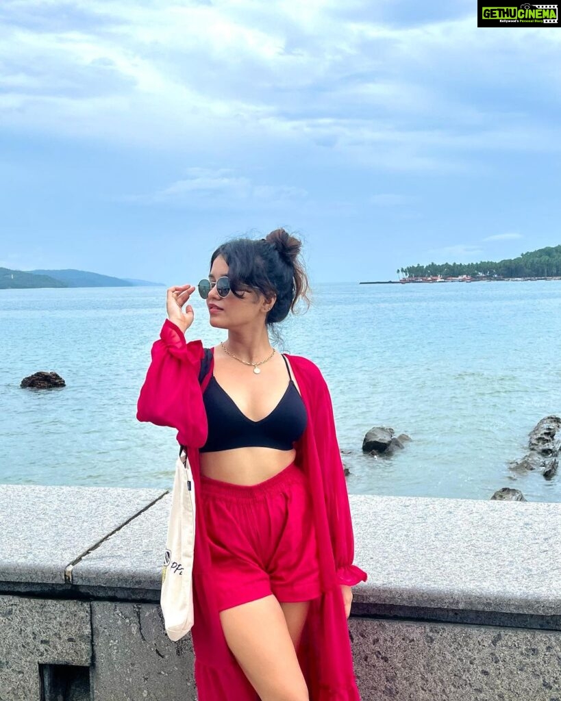 Sanjana Tiwari Instagram - On my best barbie behaviour 🍓 💕🥂 Port Blair Andaman Islands