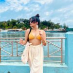 Sanjana Tiwari Instagram – My moment 🏝️ 🌊 ☀️ Ross Island, South Andaman district