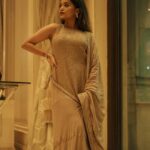 Sanjana Tiwari Instagram - Iraivan pre-release event ✨ Shot by @snipershotphotography Wearing @sawangandhiofficial Jewels @mykreshya Styled by @_divyakarthika Makeup @noormakeup_mehndi The Leela Palace Chennai