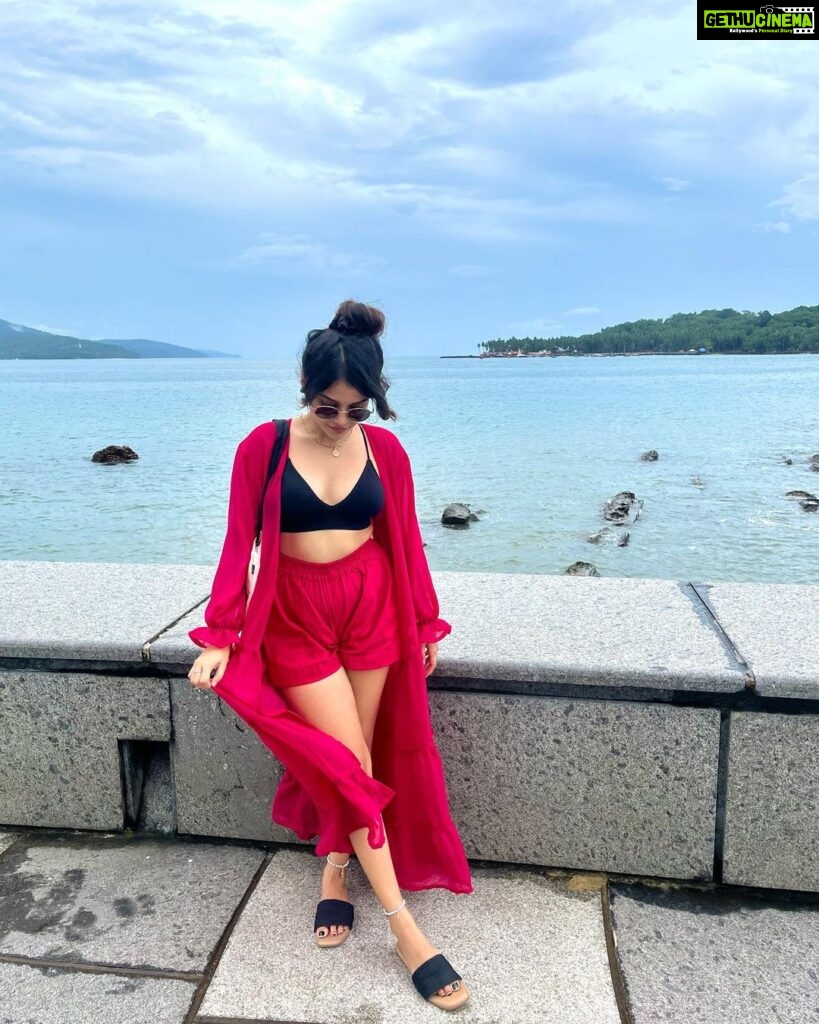 Sanjana Tiwari Instagram - On my best barbie behaviour 🍓 💕🥂 Port Blair Andaman Islands