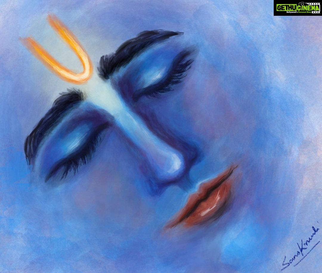 Sanskruti Balgude Instagram - “ कृष्ण “ Call me or this what u want and what you will, but, I truly believe, HE makes it happen! HE makes me create HIS art and art which is HIM! 🙇🏻♀️🥺 Still wondering why my emotions get the best of me when I start talking about him! 😭 An unplanned digital painting of “कृष्ण” for you! #art #artist #sanskrutibalgude #krishna #krishnalove #digitalart #digitalpainting