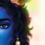 Sanskruti Balgude Instagram - ….तु…. फक्त “तु” हवास “कृष्णा” …!! 🙇🏻‍♀️🩵 जन्माष्टमीच्या हार्दिक शुभेच्छा!” #krishna #sanskrutibalgude #digitalart #digitalpainting