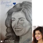 Sanskruti Balgude Instagram - #FanLoveThursday ….grateful..! 🙏🏼🩵🙇🏻‍♀️ 1. Pencil sketch by @artists_in_action 2. Pencil sketch by @artloversanyo 3. Watercolour painting by @art_sahil_ingavale #sanskrutibalgude #actress