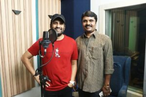 Santhanam Instagram - With all your blessings, started dubbing for my next with @gopuram_films’ ProdNo5 🙏😊

Extremely happy to be associated with Prestigious @Gopuram_Cinemas Produced by G.N. Anbuchezhian sir!

Directed by @anand.cuts

An @immancomposer Musical.

@Gopuram_Cinemas @sushmita_anbuchezhian @priya_ubd #ThambiRamaiah @actor_vivekprasanna #Munishkanth @manobalammahadevan @actor_balasaravanan @om_narayan_20 @immancomposer @thiyaguedit @saktheevenkatraj.m 
@wikkiofficial @brinda_gopal @iambababaskar @onlynikil