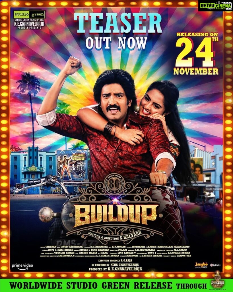 Santhanam Instagram - Experience the long-awaited teaser for the #80sBuildup Dive in and feel the excitement. Join us on November 24th for a theater day packed with fun, laughter, a family entertainer, and joy for the kids! #80sBuildupTeaser. ▶ https://youtu.be/LK7jMTTGEXI