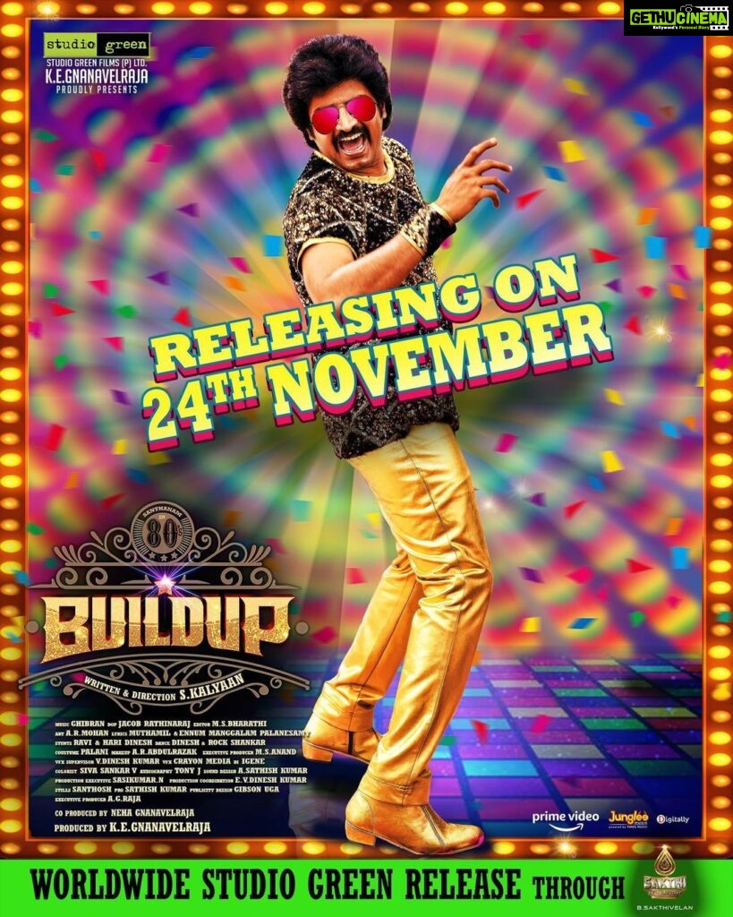 Santhanam Instagram - Get ready for the much-anticipated 80s build-up in theaters on Nov 24th. It's a delightful treat filled with pure laughter for all moviegoers. Come, experience the riot of laughter in theaters. For all the Ulaganayagan and Rajini sir fans - it's all about fun, laughter, a feel-good experience, light-heartedness, family entertainment, and kids' joy!@studiogreen_official @kalyankumar_director @iamradhikapreethi @the_ksravikumar @munish_kanth_official @redin_kingsley @mansoor_alikhan_offl @thangadurai_actor @actorcoolsureshcool @ghibranofficial @jacob_cinematographer @kegnanavelraja @nehagnanavelraja @jungleemusicsouth @sathish_pro @cinemavikatan @digitallynow