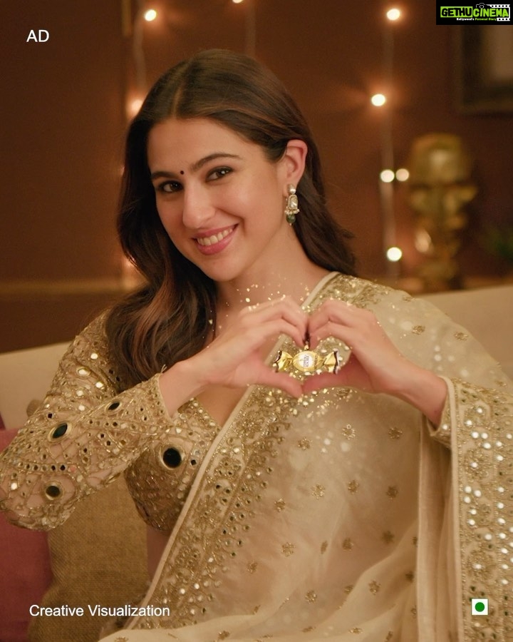 Sara Ali Khan Instagram - Make the Diwali Mmmmoments Perfect with your loved ones and Ferrero Rocher Moments. Wishing you a Very Happy Diwali. #Mmmmoments #HappyDiwali #FerreroRocherMoments #ad