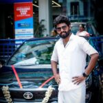 Saravana Vickram Instagram - Another Happiest Moment in my Life...😍☺️ Introducing my New Space ship 🤩🥳😋 Promoted as Car Owner 😜 🖤🖤🖤BLACK 🖤🖤🖤 #Altroz #dark PC 👉 @gokul_krishnan_1010