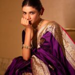 Sauraseni Maitra Instagram - Light and Might 💫💜 #festiveseason #postpujo #sareelover #purpleaesthetic