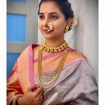 Sayali Sanjeev Instagram - 🪔 शुभ दीपावली !! 🪔 दिवाळीच्या शिवमय शुभेच्छा !🪔🪔 हर हर महादेव 🚩 • • Styled by @trushala_nayak Specially designed नथ @nathicha__nakhara शिंदेशाही तोडे @pngadgilandsons • • #हरहरमहादेव #महाराणी_सईबाईसाहेब भोसले #25thoct