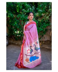 Sayali Sanjeev Instagram - गुढीपाडव्याच्या व मराठी नवीन वर्षाच्या हार्दिक शुभेच्छा 💐

Thank you so much @ck_classic_collection for this lovely cotton paithani ❤️💜
•
Make up & hair @smrutibhurke_mua 
Clicked by @deepali_td_official 
•
•
#paithani #love