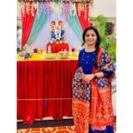 Sayali Sanjeev Instagram - गणपती बाप्पा मोरया… पुढच्या वर्षी लवकर या 🙏🏻 • • At @pngadgilandsons Nashik store ❤️ Wearing @vastrabymilonee ❤️ • #ganpatibappamorya #pudhchyavarshilavkarya #ganpati #2021 Nashik - नाशिक - Maharshtra